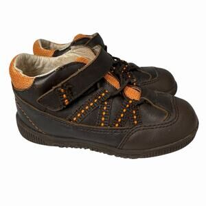 Footmates Boys Brown Leather Shoes Size 6 Toddler Boots